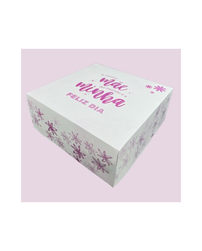 CX CARTOLINA DIA DA MÃE 20X20X8 CM