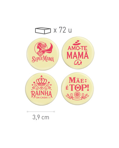 428206 - PLACAS CHOCOLATE BRANCO  DIA DA MÃE (72 UNID)