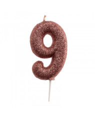 VELA ROSA C/PURPURINA