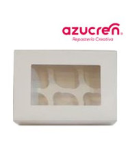 AZ01576 - CX BRANCA P/ 6 CUPCAKE 24 X 16.7 X 7,50