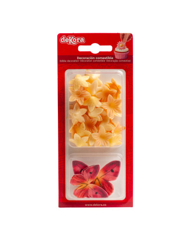 166023 - BLISTER MINI FLORES AMARELAS E BORBOLETAS