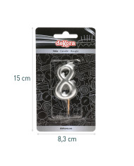 VELA COMIC PRATA 7,5 CM
