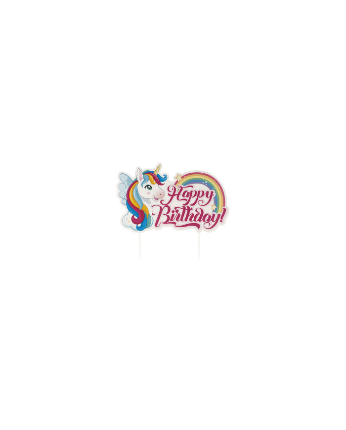 359013 - CAKE TOPPER UNICORNIO 17,5X15CM