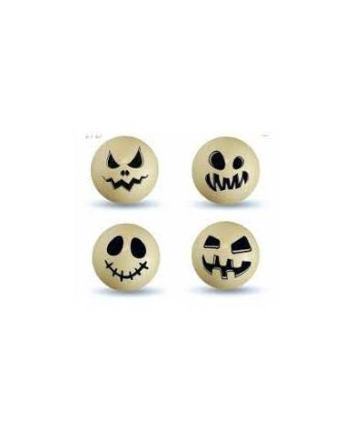 DE69884 - BOLAS DE TERROR EM CHOCOLATE BRANCO (40 UNID)