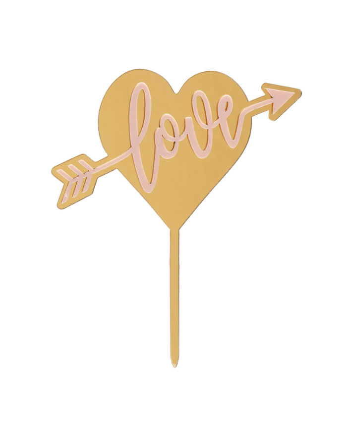 354169 - TOPPER LOVE ROSA 13X11 CM