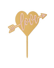354169 - TOPPER LOVE ROSA 13X11 CM