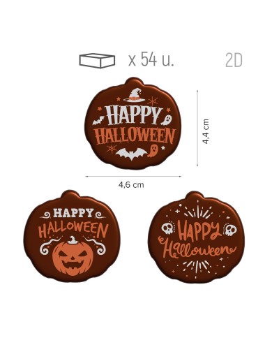 428195 - DECORAÇÃO CHOCO SORTIDA HALLOWEEN (54 UNID)