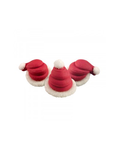 DECORAÇAO AÇÚCAR 3D GORROS PAI NATAL - 205131