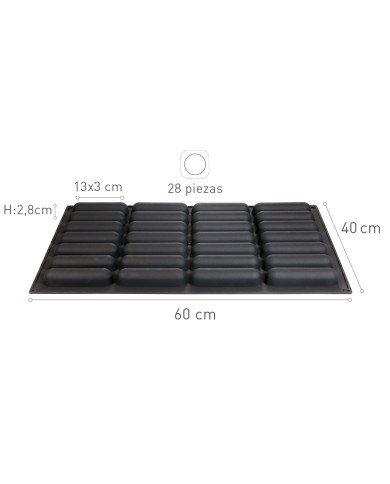 528469 - MOLDE SILICONE PARA 28 ECLAIRS