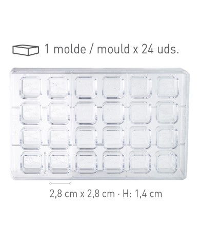 525094 - MOLDE POLICARBONATO LOVE YOU PARA BOMBONS 275 X 176 X 26MM (24 UNID)