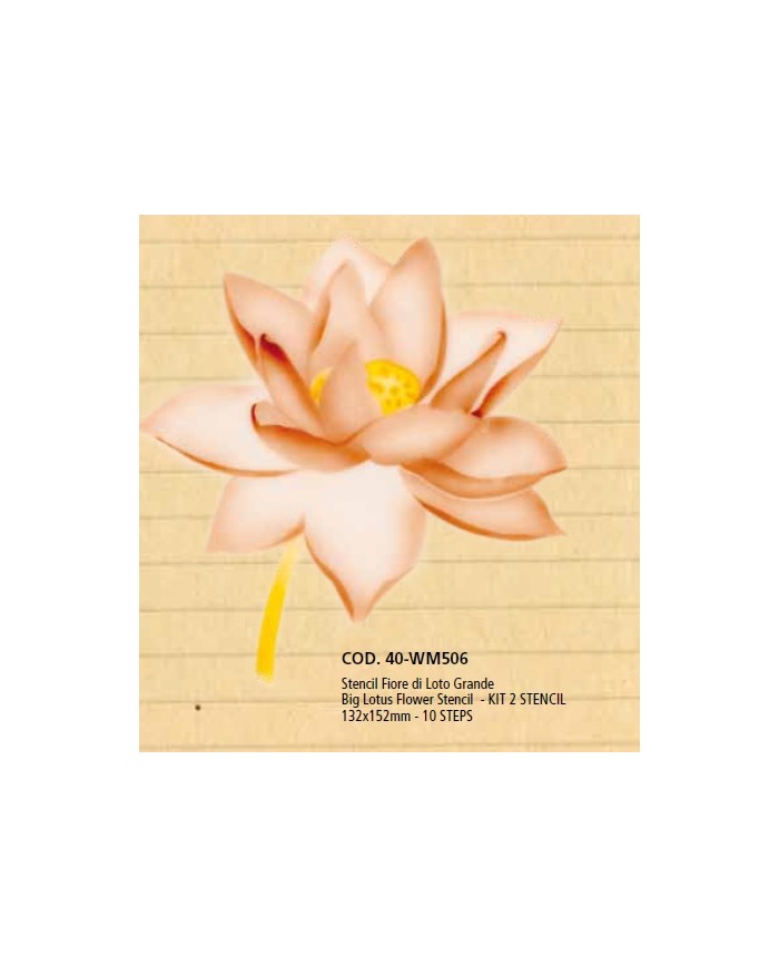 40-WM506 - STENCIL BIG LOTUS FLOWER 2 PCS
