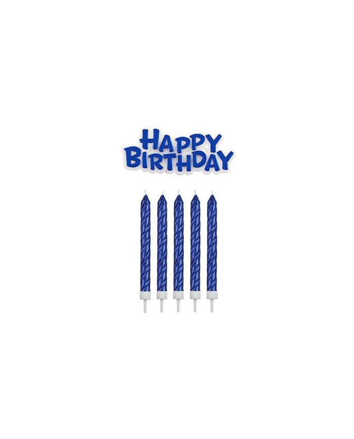CA093 - SET HAPPY BIRTHDAY VELAS AZUIS