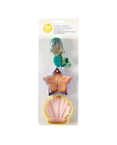 DE39484 -3  CORTADORES BOLACHAS ANIMAIS MARINHOS  (WILTON)