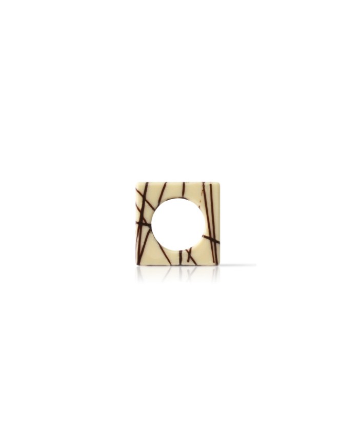 427926 - QUADRADO CHOC BRANCO RAYAS NEGRO