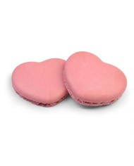 20013 - MACARONS FORMA CORAÇÃO ROSA 120 UNID