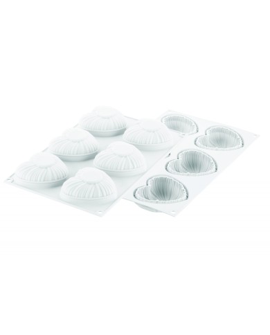 MF11148 - MOLDE SILIKOMART 6 CORAÇÕES