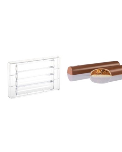 MA6102 - MOLDE POLICARB. CHOCOLOG CURVY