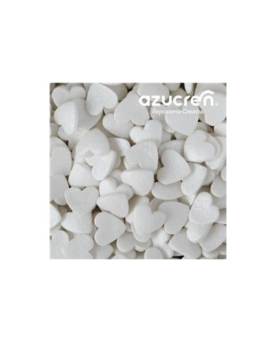 AZ01384 - CORAÇÕES EM AÇÚCAR BRANCOS 60 GR (SEM E171)