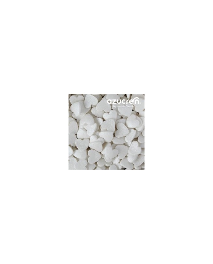 AZ01384 - CORAÇÕES EM AÇÚCAR BRANCOS 60 GR (SEM E171)
