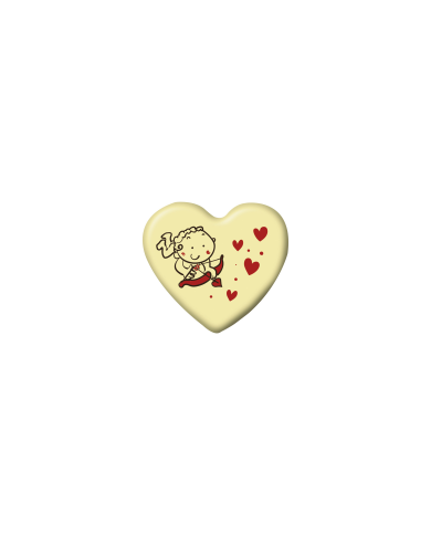DECORAÇAO CHOCO. BRANCO CORAÇÃO CUPIDO C/54 UNID - 427885