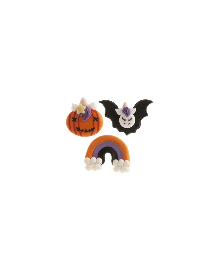 205172 - DECORAÇÃO ACÚCAR UNICORNIO HALLOWEEN 2D