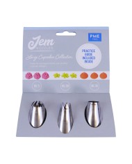 NZ1007 - BICOS JEM CONJ 3 - MINI CUPCAKES E ESTRELAS