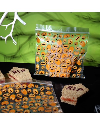 HW24TB042 - BOLSAS C/ FECHO PARA DOCES HALLOWEEN (20 UNID)