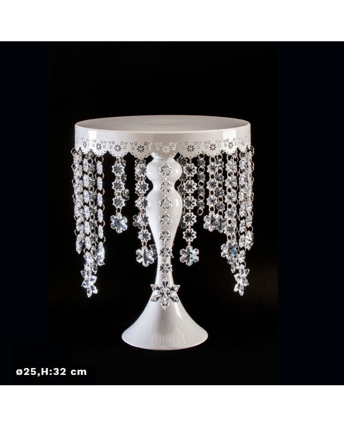 SUPORTE REDONDO C/DIAMANTES 25CM H32-342033
