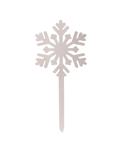 354188 - CAKE TOPPER FLOCO DE NEVE BRANCO