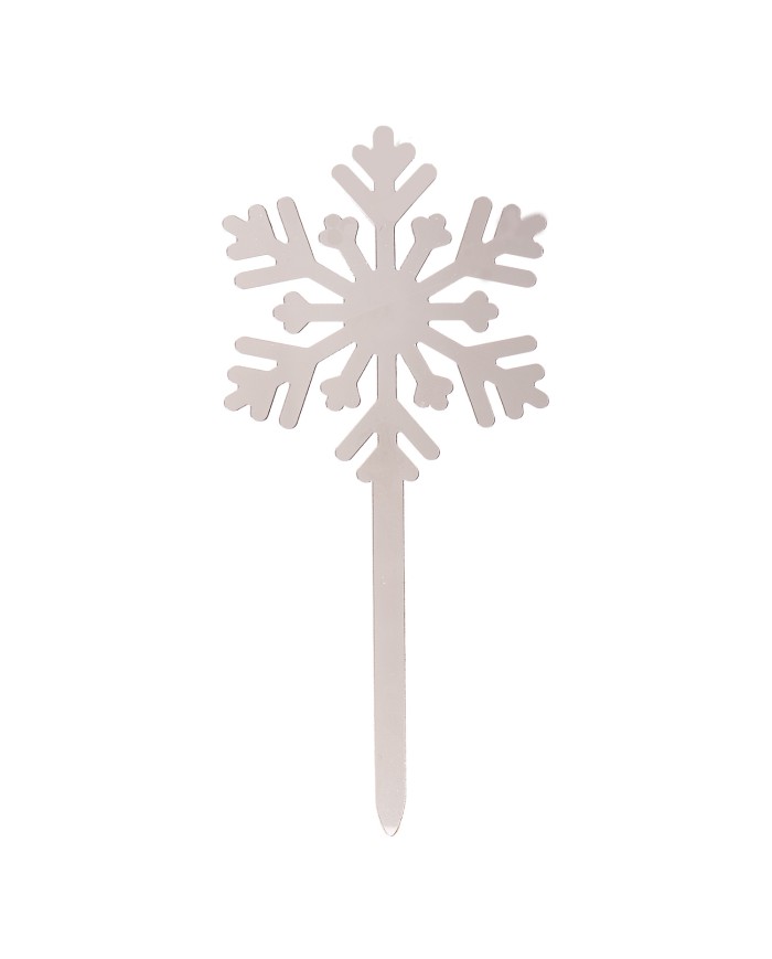 354188 - CAKE TOPPER FLOCO DE NEVE BRANCO