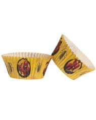 BC850 - CUPSULAS CUPCAKE ARVORE DE NATAL VERMELHA 30 UN