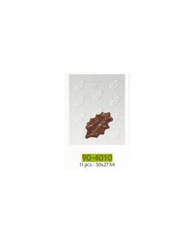 POLYETHYLENE MOULD SINGLE HOLLY LEAF 90-4010