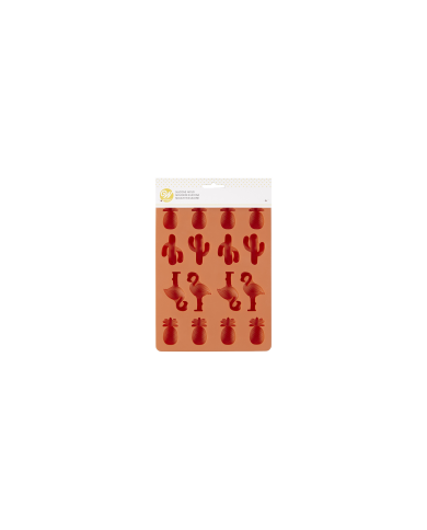 MOLDE SILICONE CACTOS, ANANÁS E FLAMINGOS - WILT000030