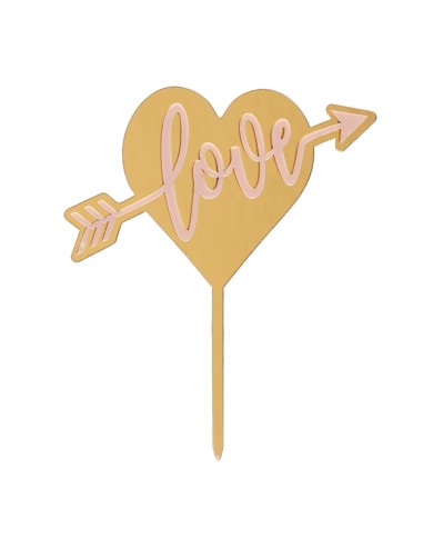 354169 - TOPPER LOVE ROSA 13X11 CM