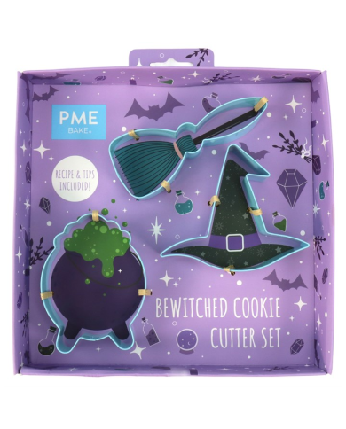 SCB704 - CORTADOR BISCOITOS BRUXA HALLOWEEN (CONJ 3)