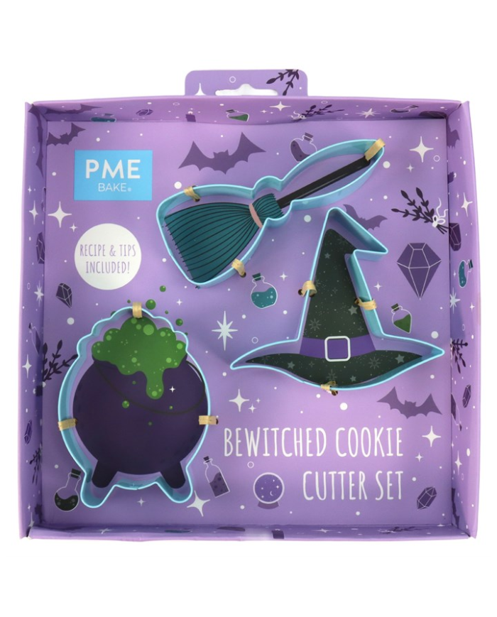 SCB704 - CORTADOR BISCOITOS BRUXA HALLOWEEN (CONJ 3)