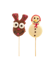 216050 - PIRULITO NUVEM C/BONECO NEVE CHOCO E RENA 30GR