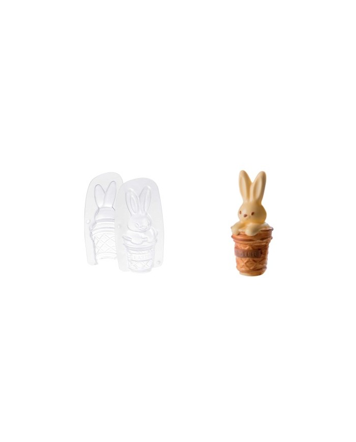 LITTLE BUNNY H140 MM CHOC. MOULD 3D - MAC614S