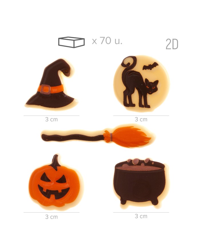 428189 - DECORAÇÃO CHOCO TOPPING HALLOWEEN (70 UNID)