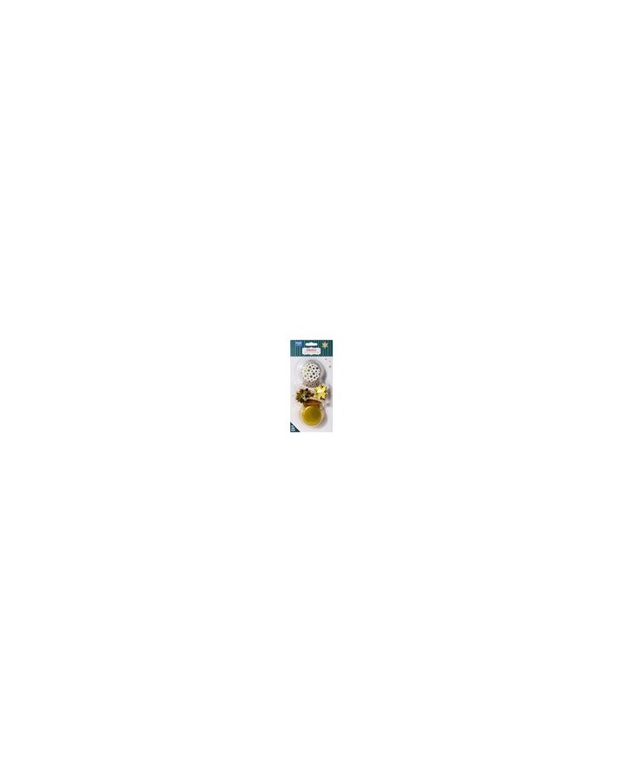 CH24CUT004- CAPSULAS E TOPPERS P/ CUPCAKES ESTRELAS DOURADAS (24 UNID)