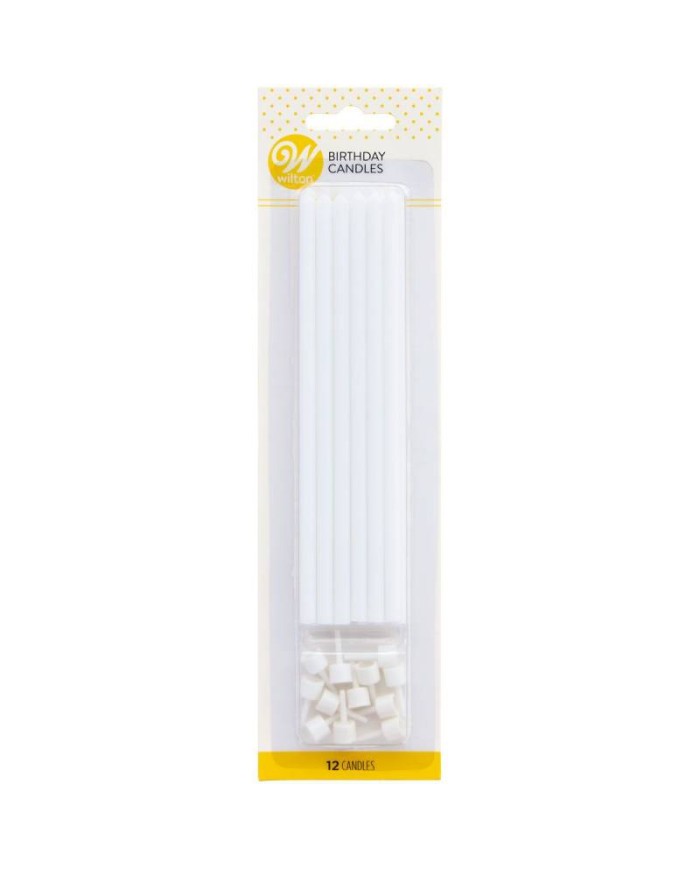DE27000 - VELAS EXTRA LARGAS WILTON (12 UNID)