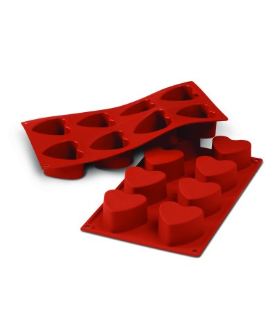 MF10997 - MOLDE SILICONE 8 CORAÇÕES