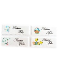 PLACAS OBREIA - PASCOA FELIZ C/50
