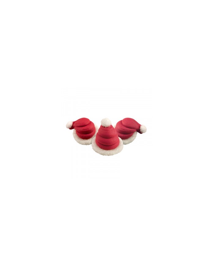 DECORAÇAO AÇÚCAR 3D GORROS PAI NATAL - 205131