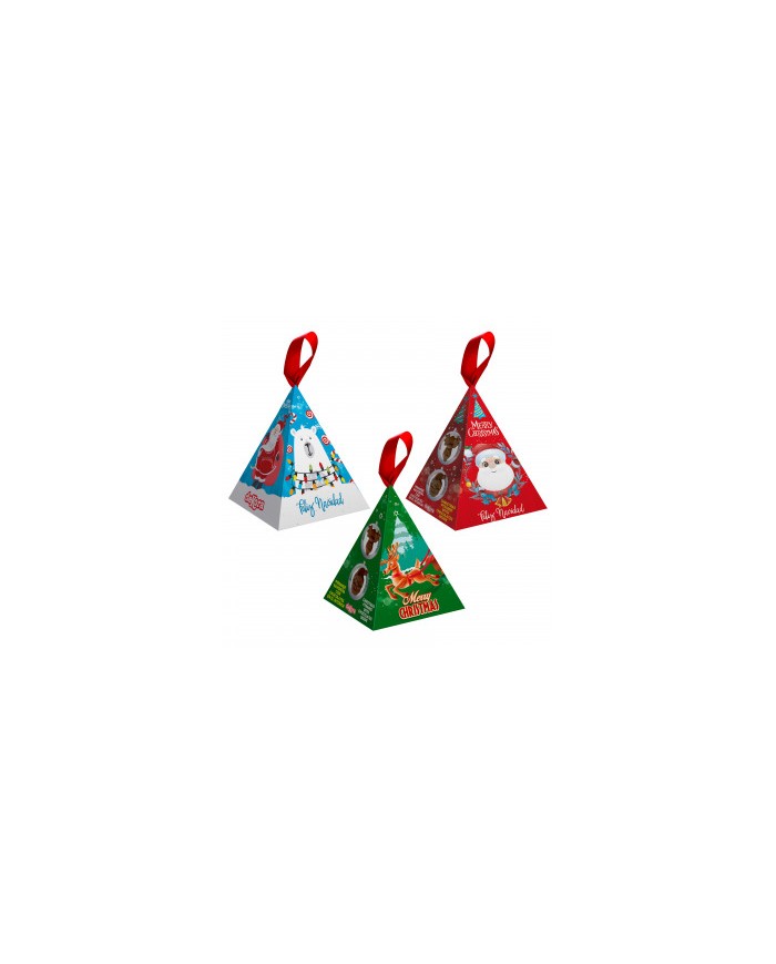 212017 - PIRÂMIDE DE NATAL C/ CHOCOLATES NO INTERIOR 40GR