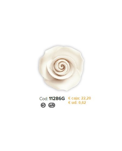 ROSA D3,3CM AÇÚCAR BRANCA - REFª 11286G