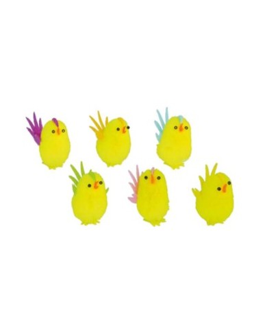 PQ7395 - PINTAINHOS AMARELOS COLORIDOS 40 MM