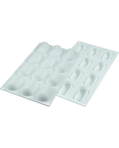 MF11219 - MOLDE SILIKOMART OVAL 12 ALMOFADAS