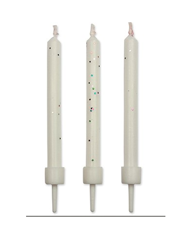 CA026 - VELAS BRANCAS C/BRILHANTES