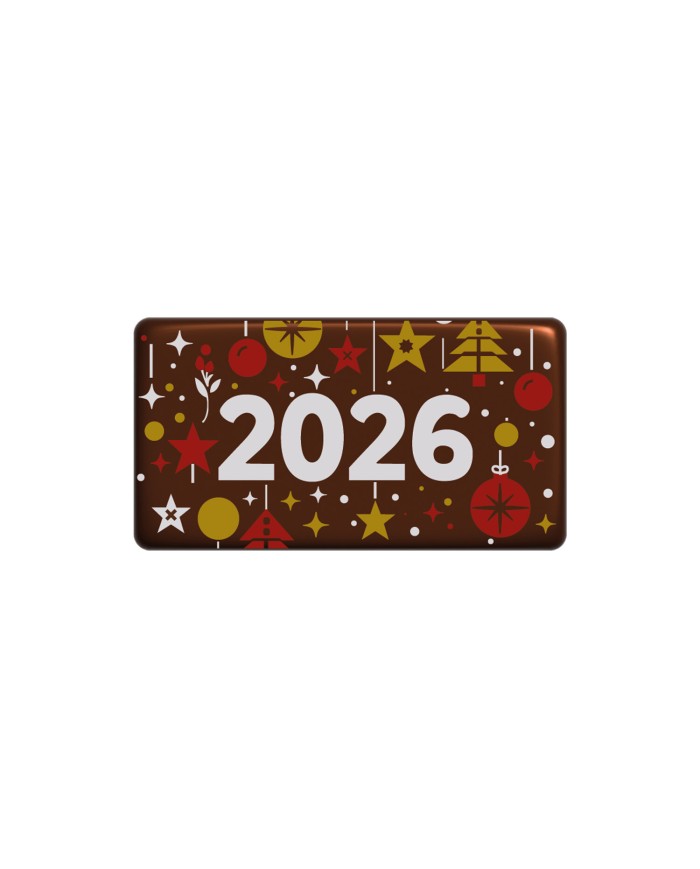 428192 - DECORAÇÃO CHOCO PLACA 2026 (60 UNID)